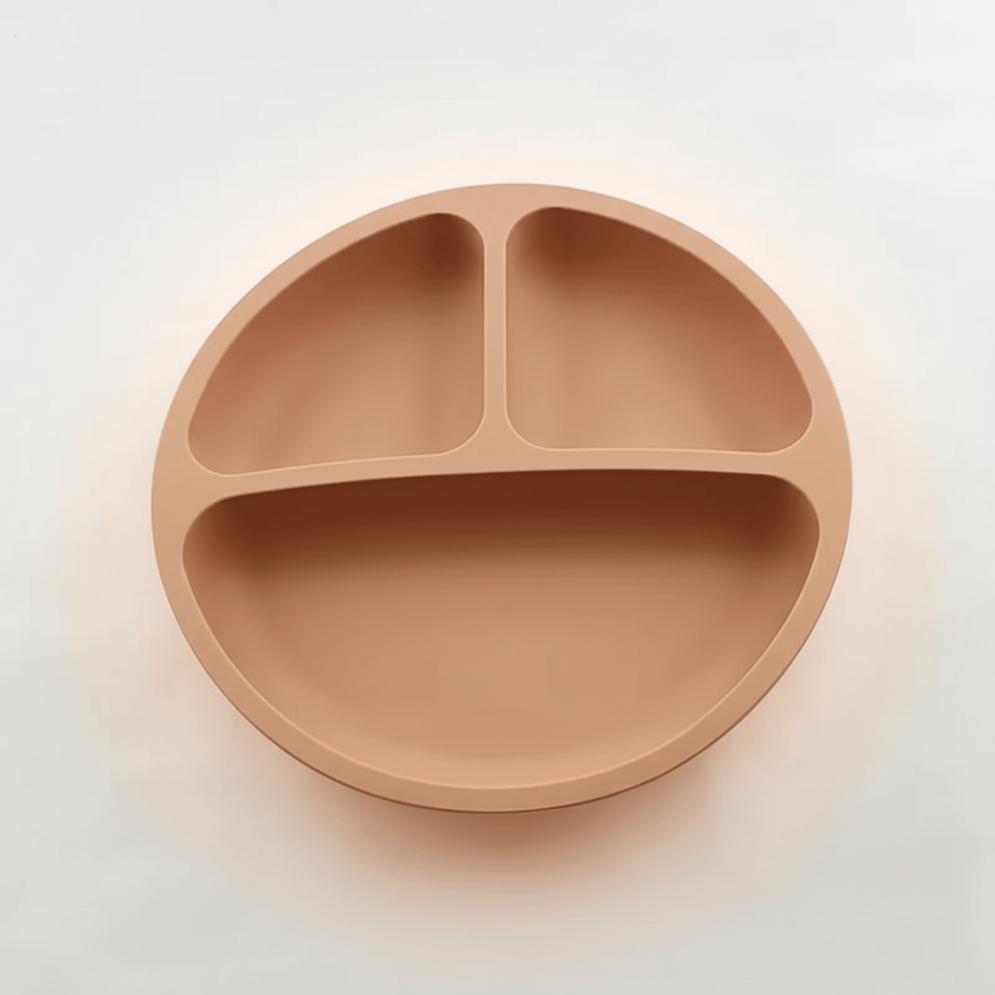 assiette bebe avec 3 compartiments et ventouses coloris orange