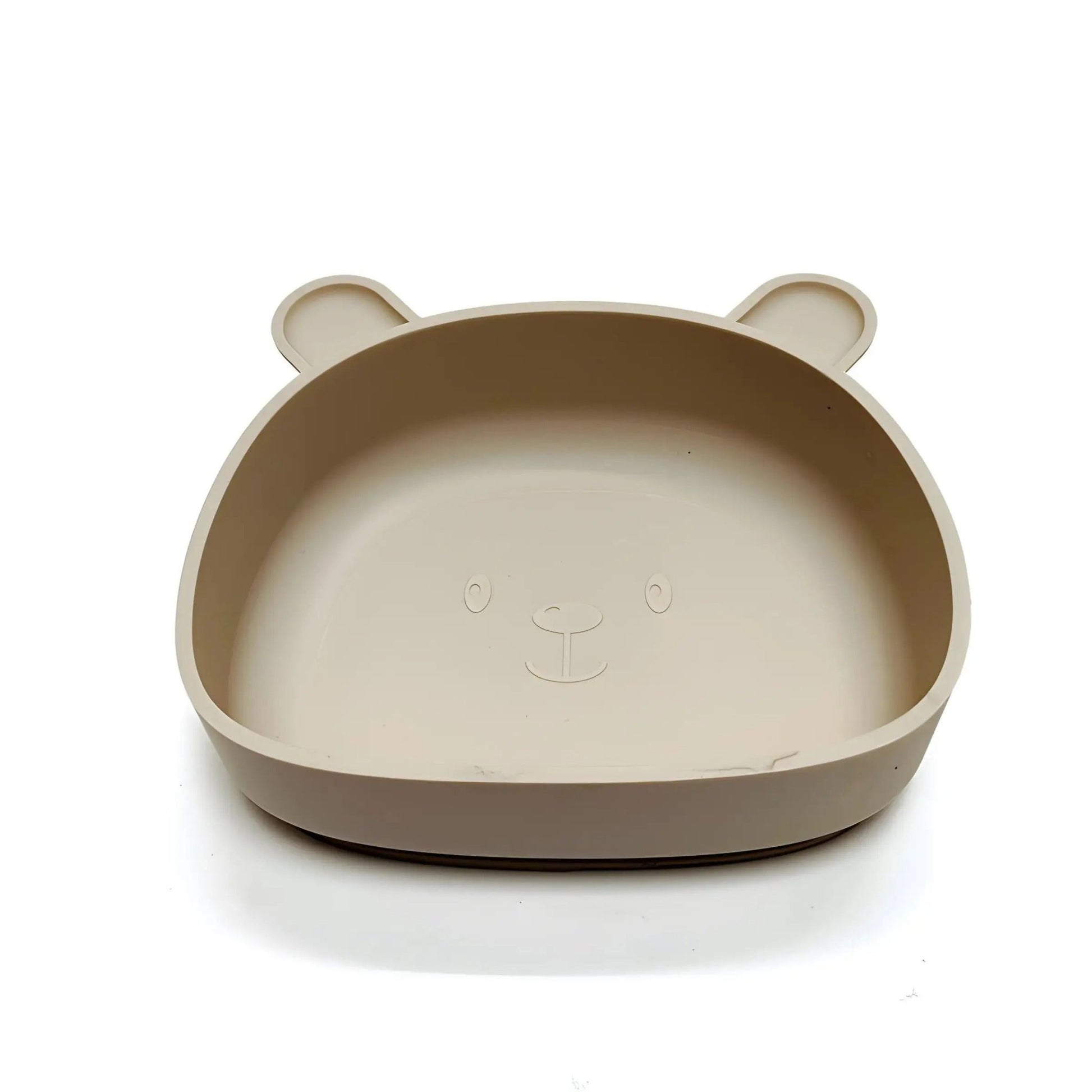 présentation de l'assiette bébé ventouse coloris beige