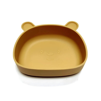 présentation de l'assiette bébé ventouse coloris jaune