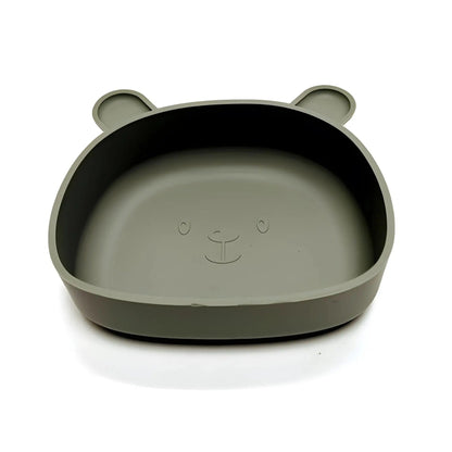 présentation de l'assiette bébé ventouse coloris vert