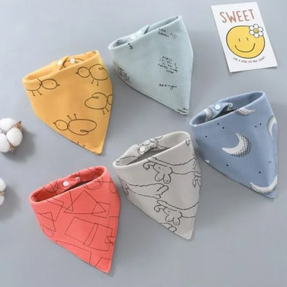 Bavoir-bandana-lot-multicolor