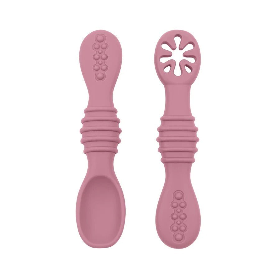 couvert bébé silicone rose