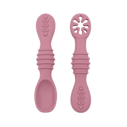 couvert bébé silicone rose