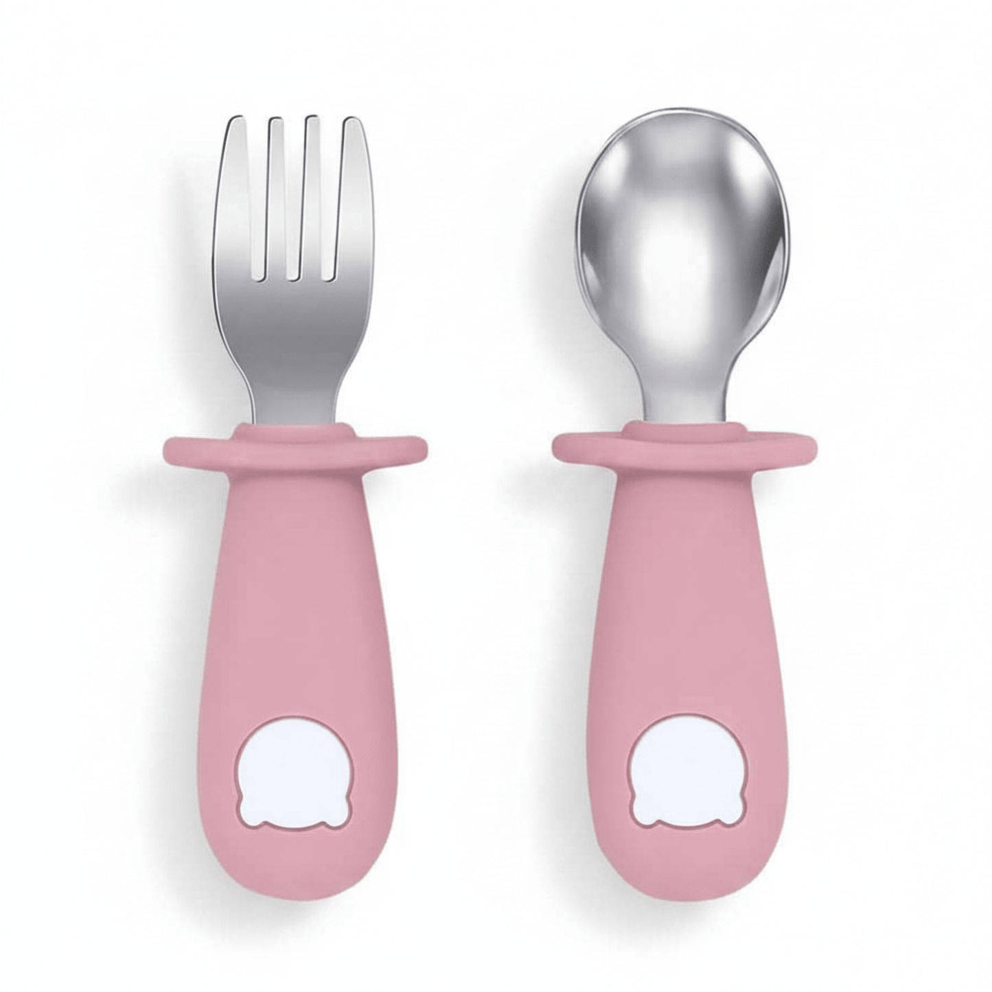 variante du couvert pour bebe coloris rose poudré