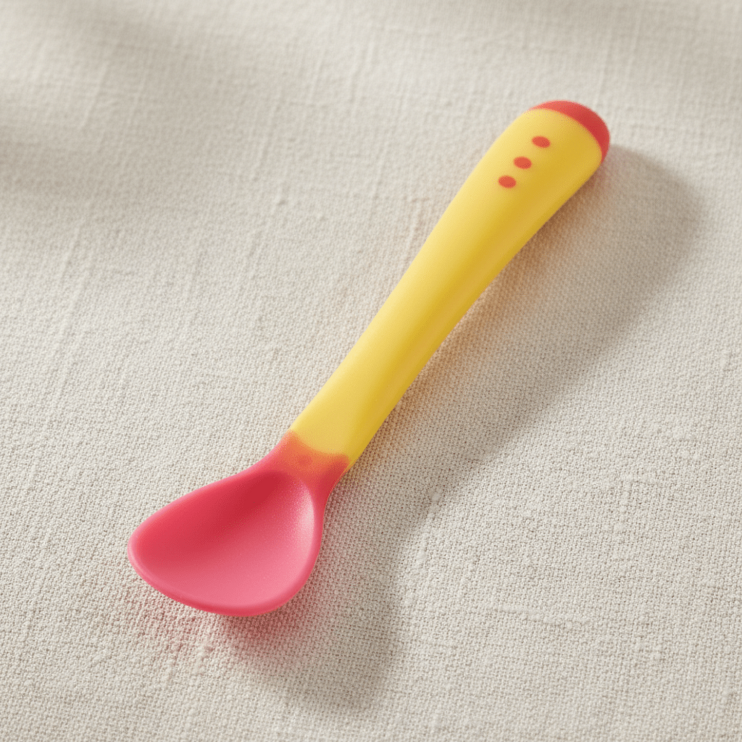 cuillere bebe thermosensible jaune lot de 3