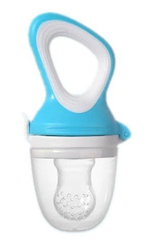 présentation de la grignoteuse bébé securdent coloris bleu